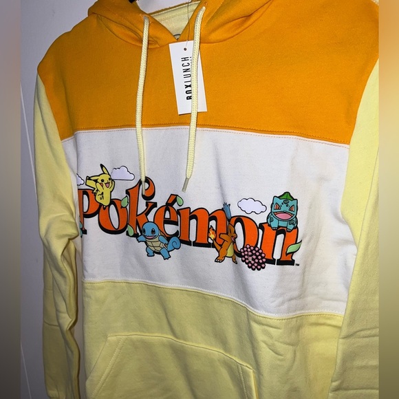 NEW BoxLunch Exclusive Pokémon Group Portrait Color Blocked Hoodie - Picture 3 of 5